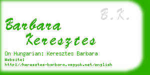 barbara keresztes business card